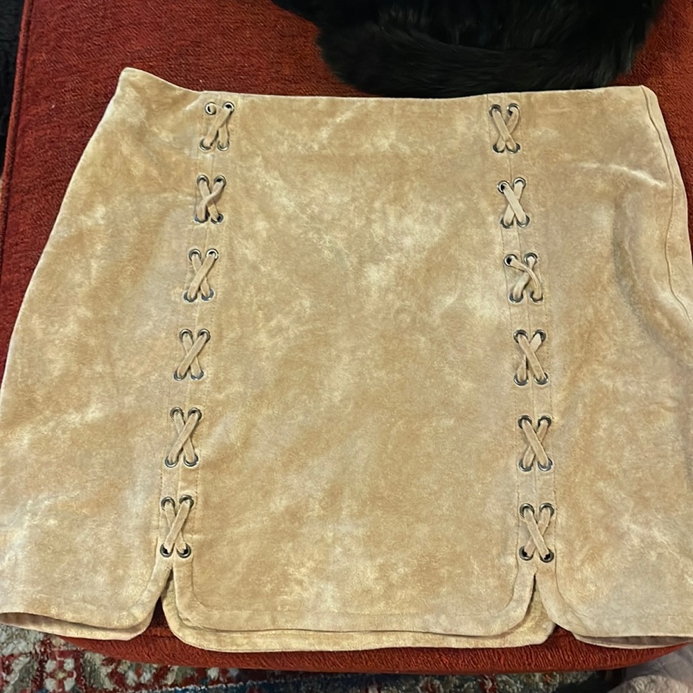 Tractr BLU Suede Skirt